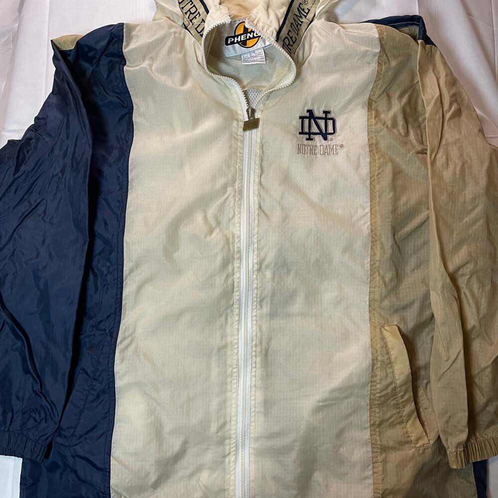 Notre Dame Vintage Windbreaker With Hood XL